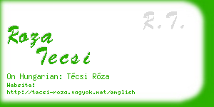 roza tecsi business card