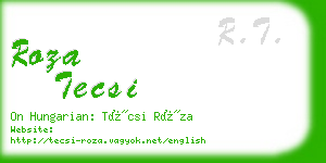 roza tecsi business card